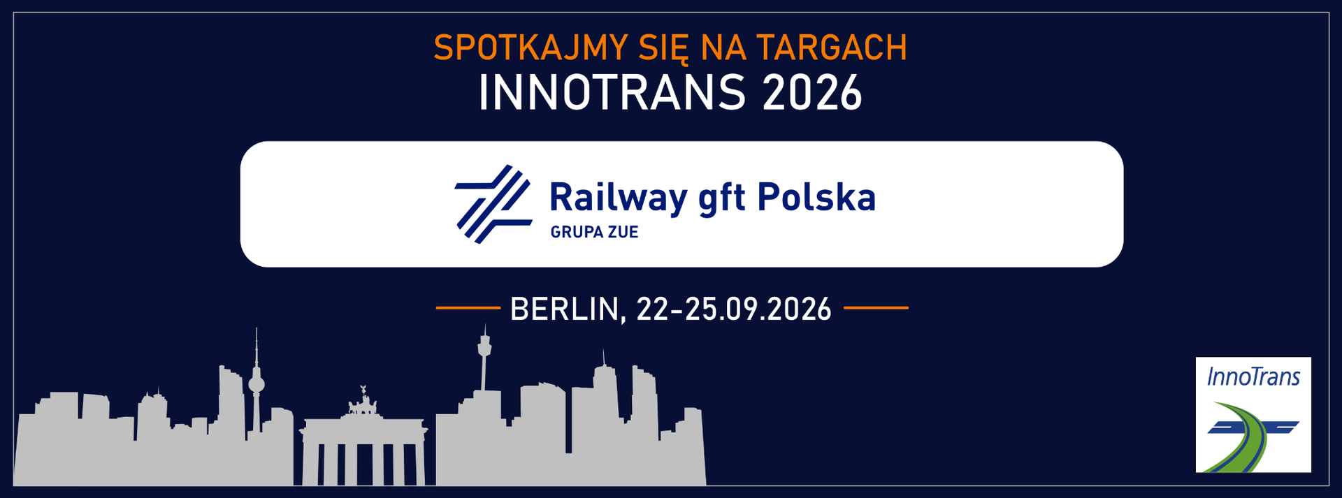 Meet Us at InnoTrans 2026